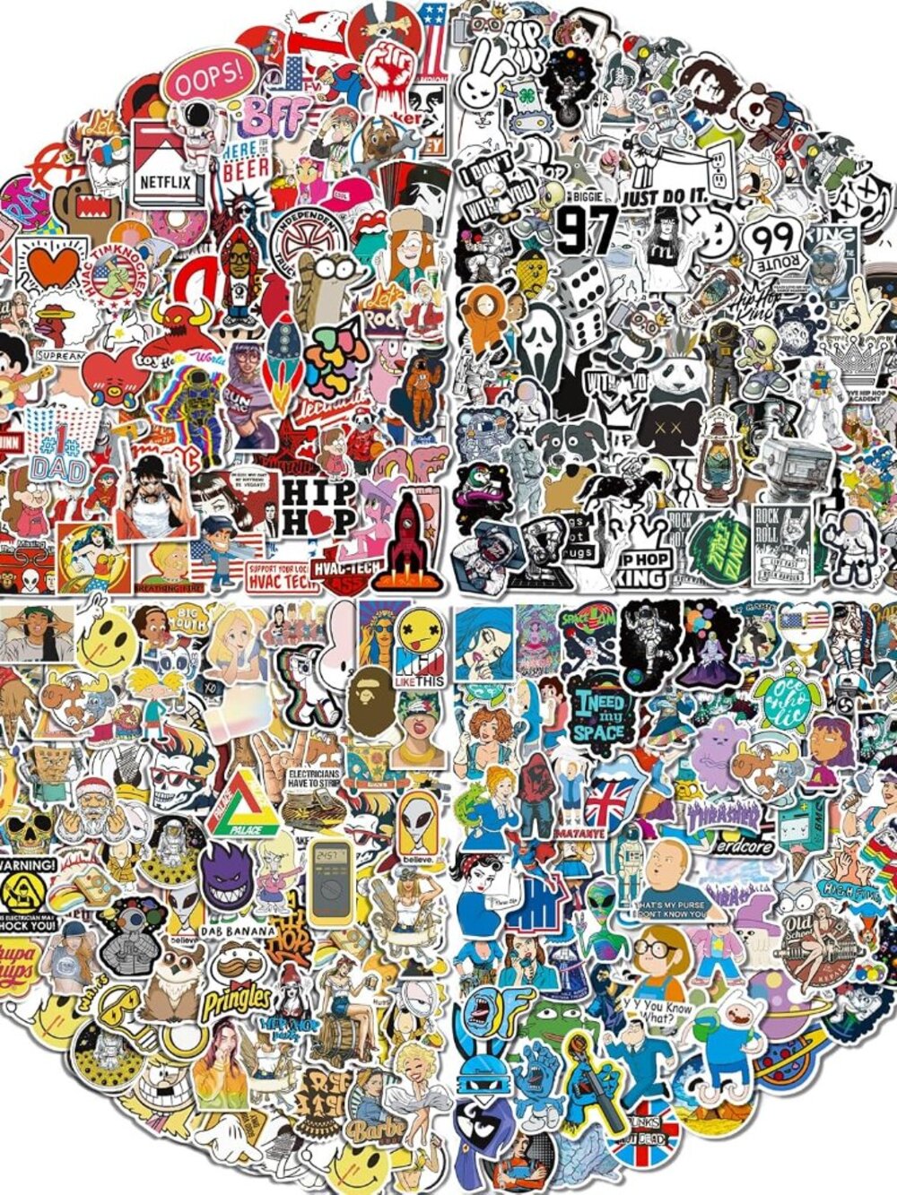 Cool Waterproof Stickers for Water Bottles Bulk Sticker Pack 400PCS